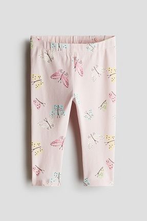 ساق شلواری صورتی بچه گانه پنبه ای H&M - کد 924654002