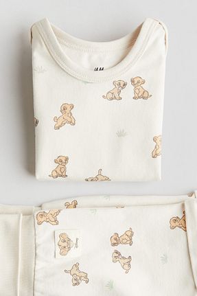 بادی سفید بچه گانه پنبه ای H&M - کد 925296484