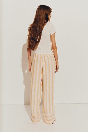 شلوار نارنجی زنانه پنبه ای H&M - کد 924654004