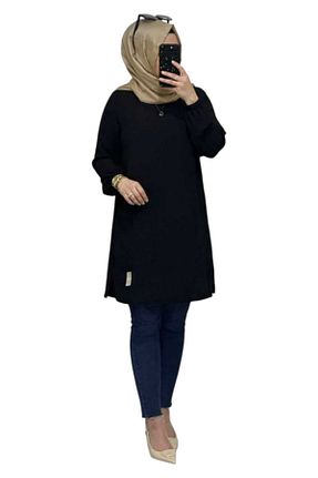 تونیک حجاب مشکی زنانه پنبه ای GGMM - کد 925295432