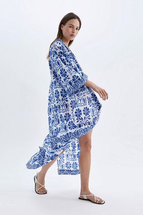 لباس ساحلی آبی زنانه پنبه ای Defacto - کد 837902848