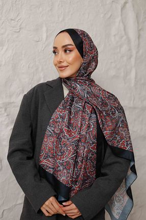 شال قرمز زنانه پنبه پلی استر QASSA SHAL - کد 924665354