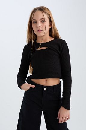 تیشرت مشکی بچه گانه اسلیم فیت Defacto - کد 863319650