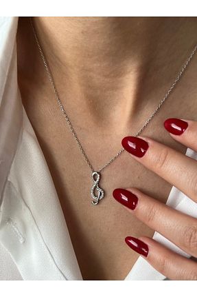 گردنبند نقره طوسی زنانه 925 عیار PETITE - کد 924673809