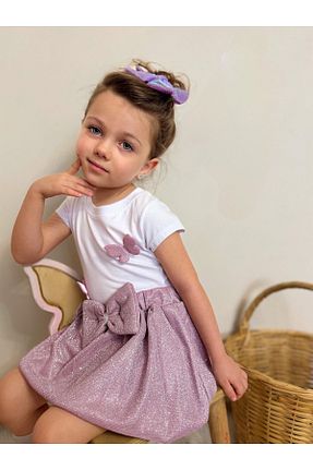 ست بالاتنه و پائین تنه صورتی بچه گانه بافتنی MUMİKİDS - کد 925314759