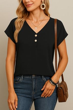 بلوز مشکی زنانه ساده Butikdolabın - کد 924685747