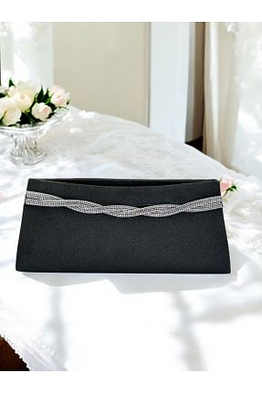 کیف مجلسی مشکی زنانه پارچه ای Biçanta - کد 924685726