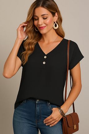 بلوز مشکی زنانه ساده Butikdolabın - کد 924685747