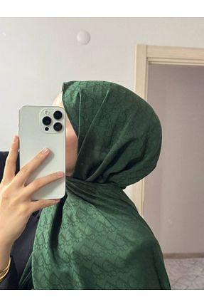 شال سبز زنانه پنبه ای Hafsa Scarfs - کد 924699604