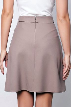 دامن قهوه ای زنانه مخلوط پلی استر CoolLook - کد 924697575