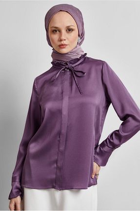 بلوز حجاب بنفش زنانه رگولار Alvina - کد 924709243