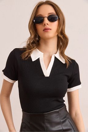 بلوز مشکی زنانه ساده Olalook - کد 924548000