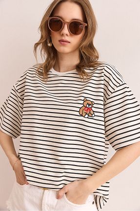 تیشرت مشکی زنانه رگولار Olalook - کد 924548045
