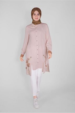 تونیک حجاب صورتی زنانه پلی استر Alvina - کد 874939116