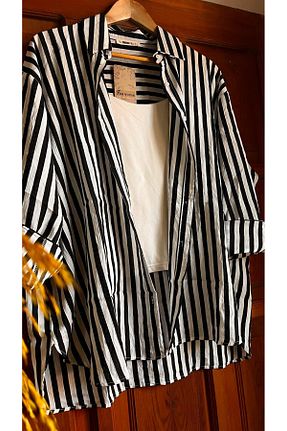 پیراهن مشکی زنانه اورسایز MODA - کد 923593689