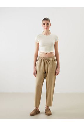 بلوز بژ زنانه ساده LC Waikiki - کد 924295524