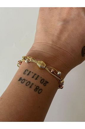 دستبند استیل (فولاد) رنگی زنانه روکش طلا MyladyAccessoriess - کد 818708870