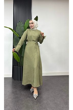 ست بالاتنه و پائین تنه حجاب سبز زنانه 3/4 Boy ışık tesettur - کد 899423940