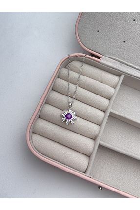 گردنبند استیل ( فولاد ) طوسی زنانه استیل ضد زنگ lilith accesuary - کد 872042238
