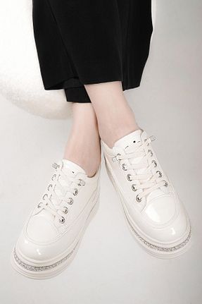 کفش اسنیکر بژ زنانه چرم اصل Guja - کد 923705465