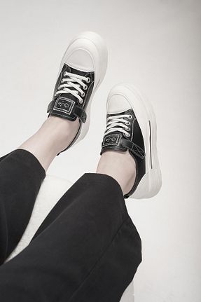 کفش اسنیکر مشکی زنانه چرم اصل Guja - کد 923705789