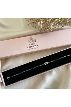 دستبند نقره صورتی زنانه 925 عیار Lovera Jewellery - کد 843886271