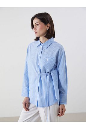 پیراهن آبی زنانه رگولار LC Waikiki - کد 924382992