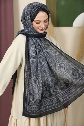 شال مشکی زنانه پنبه ای aldyoo - کد 923729237
