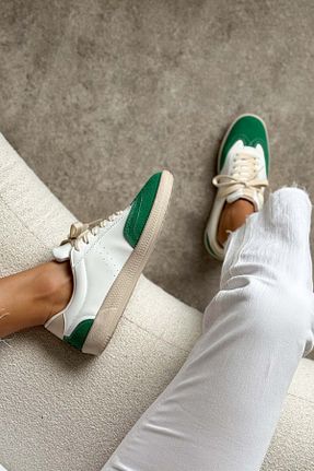 کفش اسنیکر سفید زنانه بند دار NİŞANTAŞI SHOES - کد 922335523