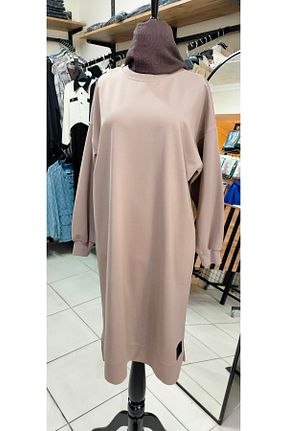 تونیک حجاب بژ زنانه بافتنی Serra - کد 899927378
