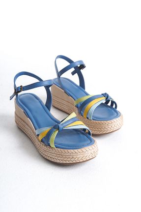 صندل آبی زنانه پاشنه پر Elile Shoes - کد 923754160