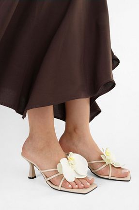 دمپائی بژ زنانه چرم مصنوعی Shoeberry - کد 923753523