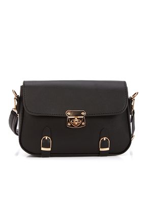 کیف دوشی مشکی زنانه چرم مصنوعی Adelina Bags - کد 905837450