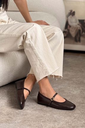 بابت قهوه ای زنانه چرم مصنوعی NİŞANTAŞI SHOES - کد 923533665