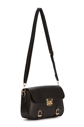 کیف دوشی مشکی زنانه چرم مصنوعی Adelina Bags - کد 905837450