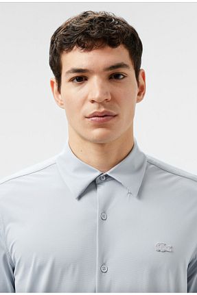 پیراهن طوسی مردانه اسلیم فیت Lacoste - کد 923757060