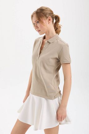 پولوشرت بژ زنانه %100 پنبه CLOSUS - کد 323495177