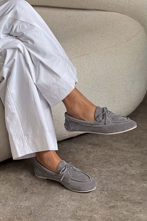 بابت طوسی زنانه چرم خالص NİŞANTAŞI SHOES - کد 900429789