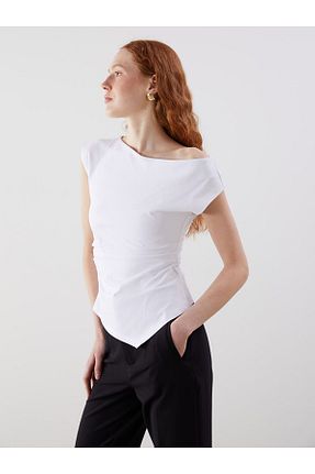 بلوز سفید زنانه ساده LC Waikiki - کد 925822643