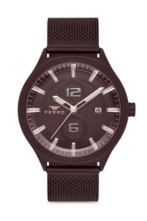 ساعت مچی بنفش مردانه 43 میلی متر FERRO - کد 265626657