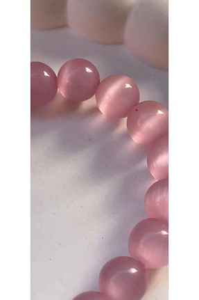 دستبند جواهر صورتی زنانه سنگ طبیعی sanghatelier - کد 923778551