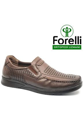 کفش کژوال قهوه ای مردانه چرم خالص Kids Club Shoes - کد 922005857
