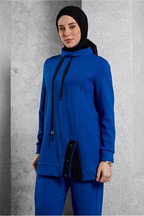 ست گرمکن حجاب سرمه ای زنانه رگولار Alvina - کد 893792189