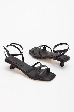 کفش پاشنه بلند کلاسیک مشکی زنانه چرم مصنوعی MFT AYAKKABI - کد 923791947