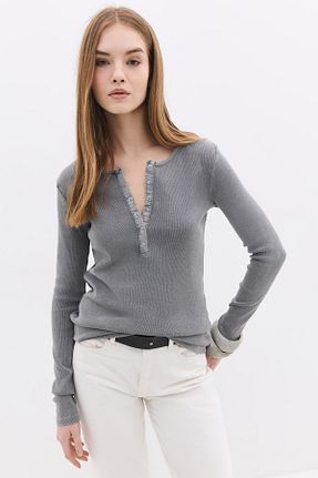 بادی طوسی زنانه یقه ایستاده No Matter What - کد 923797432