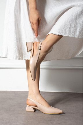 کفش مجلسی بژ زنانه چرم مصنوعی YARENAY - کد 923830385