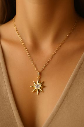 گردنبند استیل ( فولاد ) زرد زنانه استیل (فولاد) celisia - کد 906373238