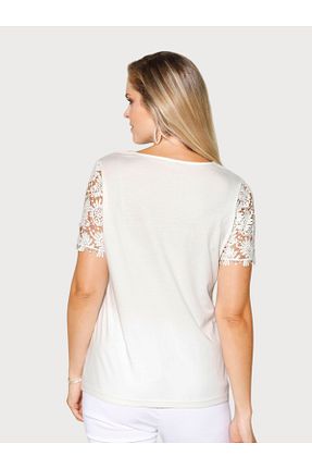 بلوز سایز بزرگ سفید زنانه سایز بزرگ MAMAYAGA - کد 923840894