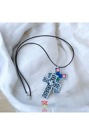 گردنبند جواهر طوسی زنانه فلزی tredblock - کد 899431919