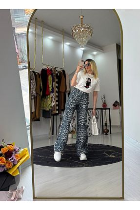 شلوار آبی زنانه کتان Butik - کد 879073738